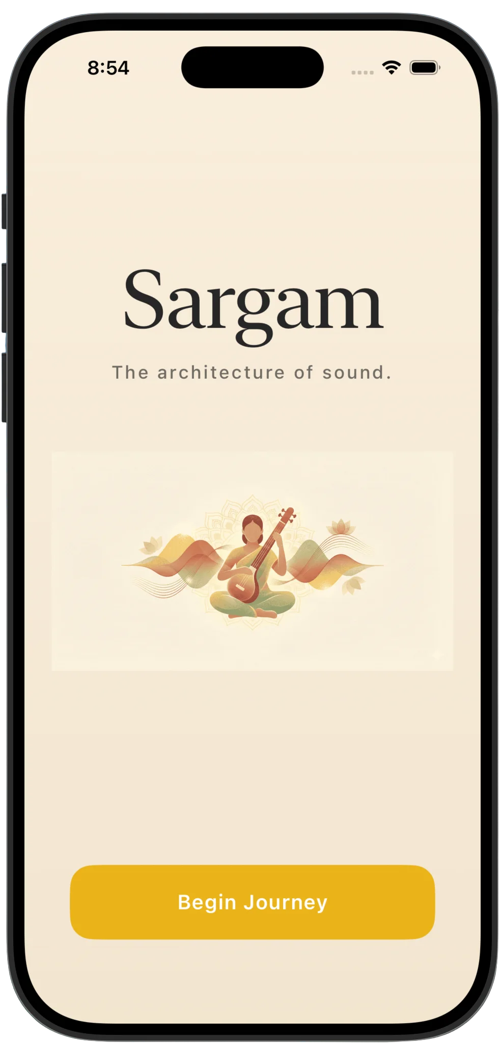 Sargam Welcome screen